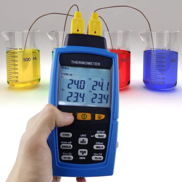 Industrial Digital 4-Channel K /J/ T / E/ R / S/ N Type Thermocouple Thermometer & Datalogger - Image 5