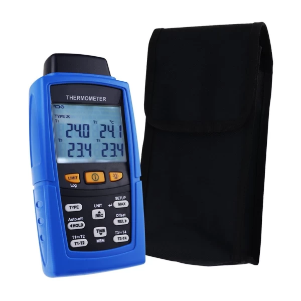 Industrial Digital 4-Channel K /J/ T / E/ R / S/ N Type Thermocouple Thermometer & Datalogger - Image 7
