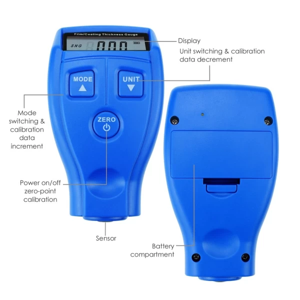 Portable Automotive Film Coating Thickness Gauge Tester - Image 7