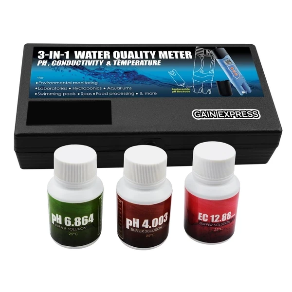 3 in 1 Conductivity EC, pH & Temperature Meter Multi Parameter Tester - Image 8