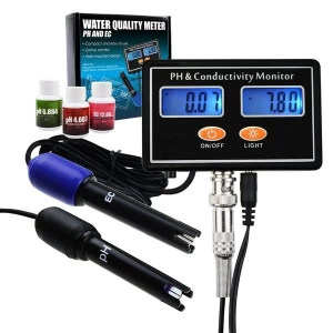 PH & EC Conductivity Monitor Meter & Water Quality Tester W/ Real Time Continuous Monitoring