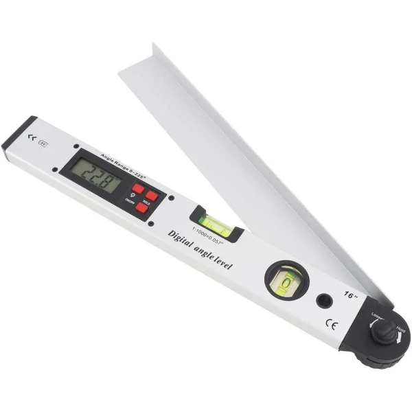 Digital Angle Finder/Protractor Meter, 0-225° with Horizontal & Vertical Levels