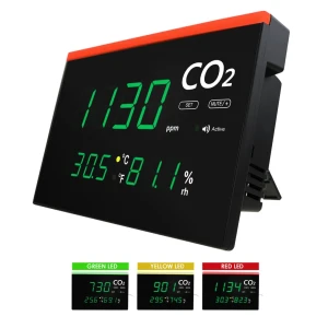 Indoor Air Quality Monitor, Real-time Wall Mount/Desktop Stand