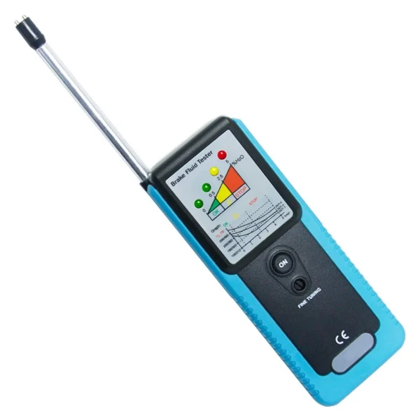 Brake Fluid Tester with LED Indicator and Foldable Tip