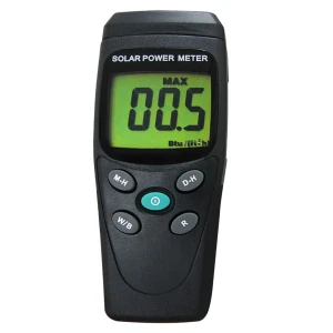 Solar Power Meter for Radiation Energy Measurement (BTU/(ft2*h) / W/m2)