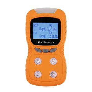 Portable 4-Gas Detector for CO, H₂S, O₂, EX (LEL) Gas Detection