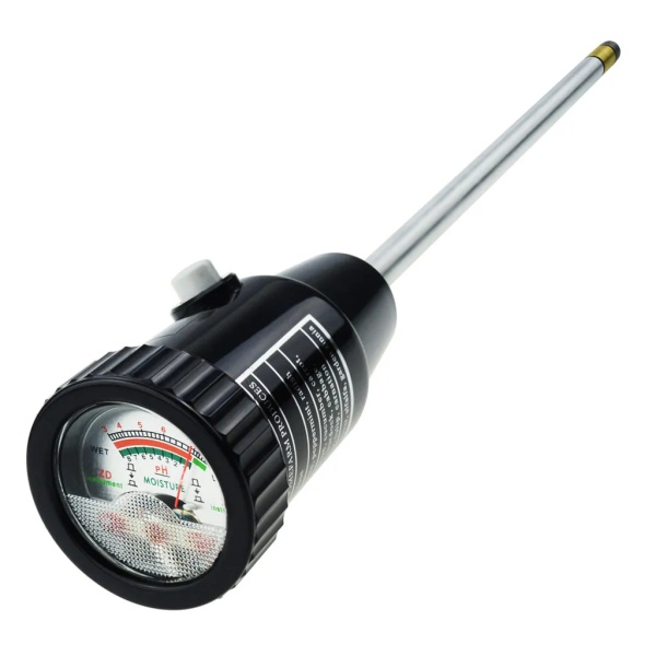 Soil pH & Moisture Tester with Long Electrode Probe, 295mm