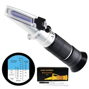 Car Antifreeze System Tester for Ethylene Glycol 0-100%, Freezing Point -60 ~ 0°C, Battery Acid