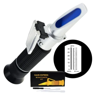Beer Brix Refractometer with ATC, Dual Scale for Brix and Specific Gravity