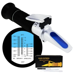 Clinical Refractometer with ATC, Tri Scale for Serum Protein, Urine SG, and RI Measurement