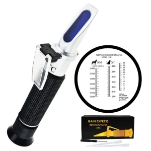 Clinical Refractometer with ATC Tri-Scale for Serum Protein and Urine SG