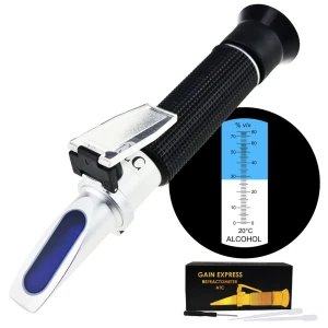 Alcohol Refractometer Dual Scale with ATC, 0~80% Range
