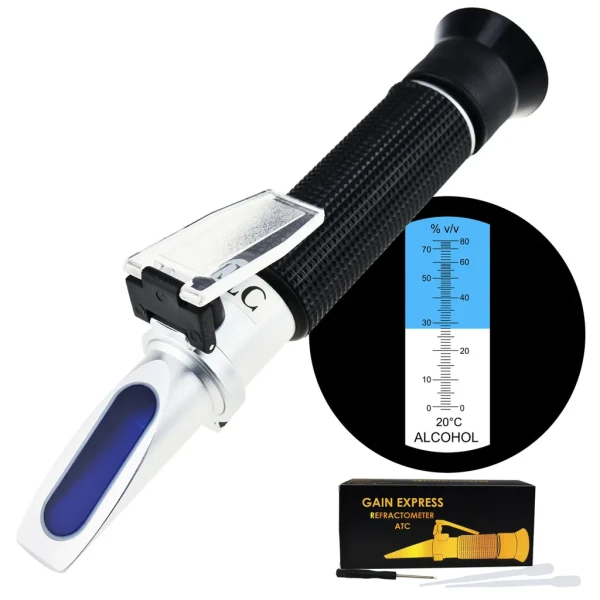 Alcohol Refractometer Dual Scale with ATC, 0~80% Range