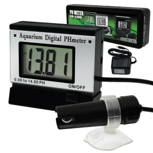pH Monitor Meter with ATC, 0~14pH, Power Adaptor, for Aquarium and Hydroponics