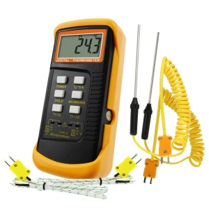 Digital Thermocouple Temperature K-Type Thermometer with 4 Probes