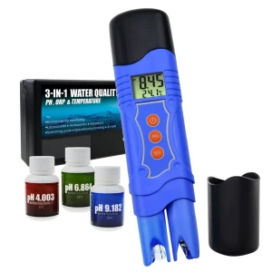3-in-1 pH, ORP, and Temperature Combo Meter Tester with Pen Type and ATC Compensation With Extra Electrode