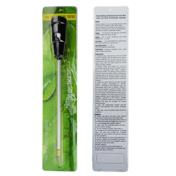 Soil pH & Moisture Tester with Long Electrode Probe, 295mm - Image 11