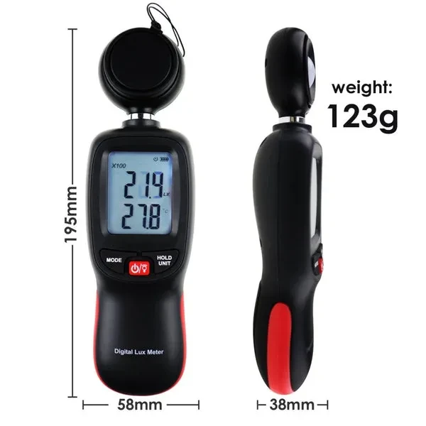 Handheld Light Meter with Bluetooth for Digital Illuminance and Lumens - Image 11