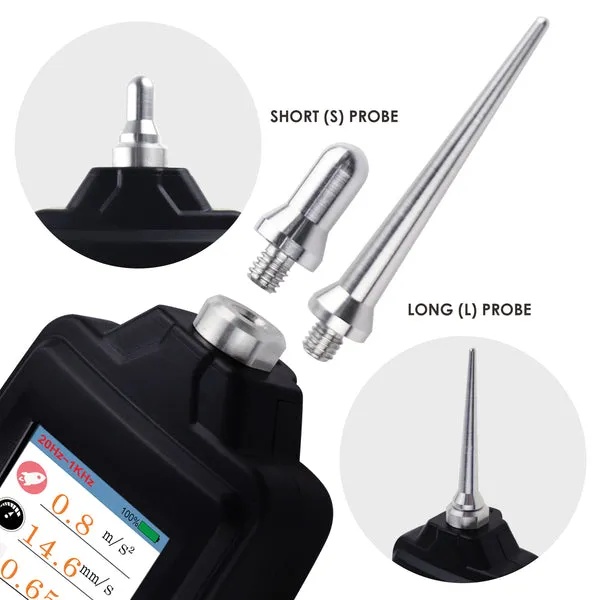 Digital Vibration Meter with Piezoelectric Vibrometer Gauge Colored Display - Image 13