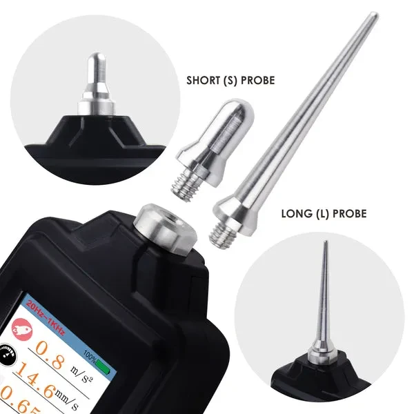 Digital Vibration Meter with Piezoelectric Vibrometer Gauge Colored Display - Image 13