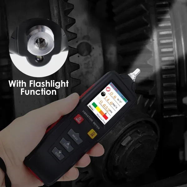 Digital Vibration Meter with Piezoelectric Vibrometer Gauge Colored Display - Image 14