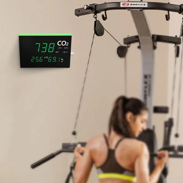Indoor Air Quality Monitor, Real-time Wall Mount/Desktop Stand - Image 3