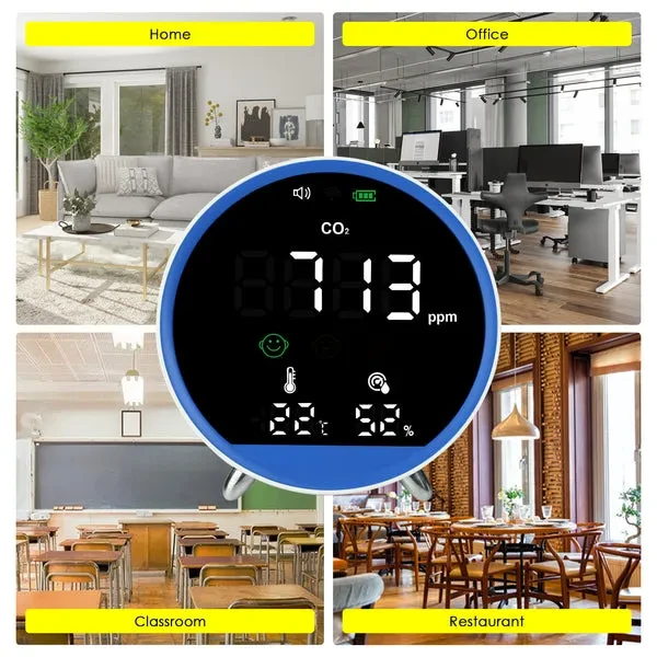 CO2 Monitor for Indoor Air Quality with Temperature Display - Image 2