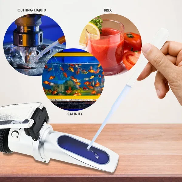Salinity & Brix Refractometer with Triple Scale and ATC for Density Measurement - Image 2