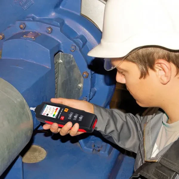 Digital Vibration Meter with Piezoelectric Vibrometer Gauge Colored Display - Image 2