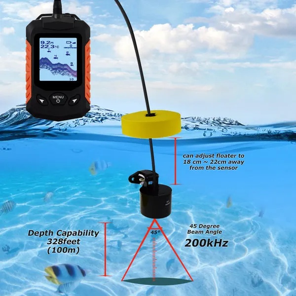 Portable Fish Finder, 100m Depth Range - Image 2