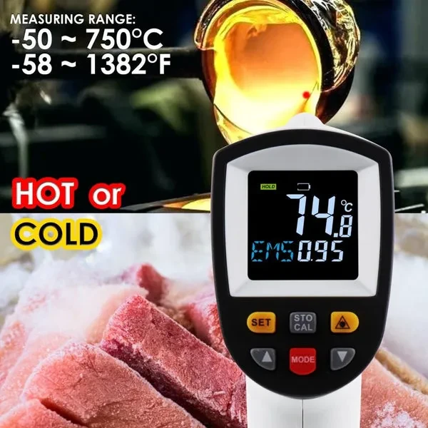 Non-Contact Digital Laser Infrared Thermometer (-50~750℃ / -58~1382℉) - Image 2