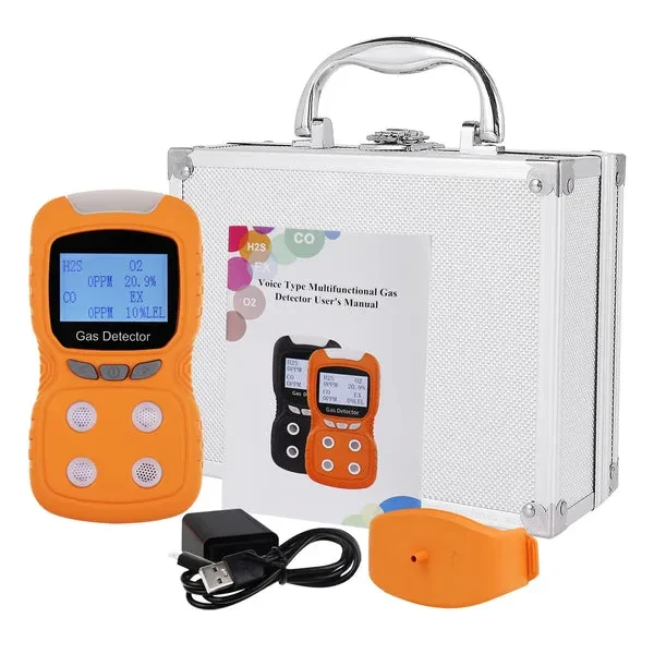 Portable 4-Gas Detector for CO, H₂S, O₂, EX (LEL) Gas Detection - Image 3