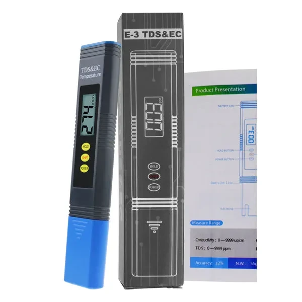 Pentype 2-in-1 TDS / EC Meter with ATC Digital Water Quality - Image 3