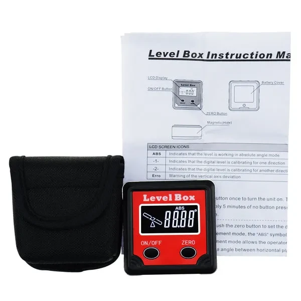 Angle Finder Bevel Box/Inclinometer Level Gauge Protractor Magnetic - Image 3