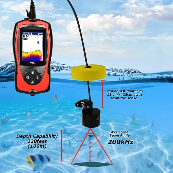 Wireless 328ft Wired 147ft Color Fish Finder Light Rechargeable - Image 3