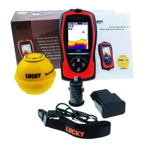 Rechargeable Wireless Fish Finder with Attractive Lamp (45M Depth) - Image 3