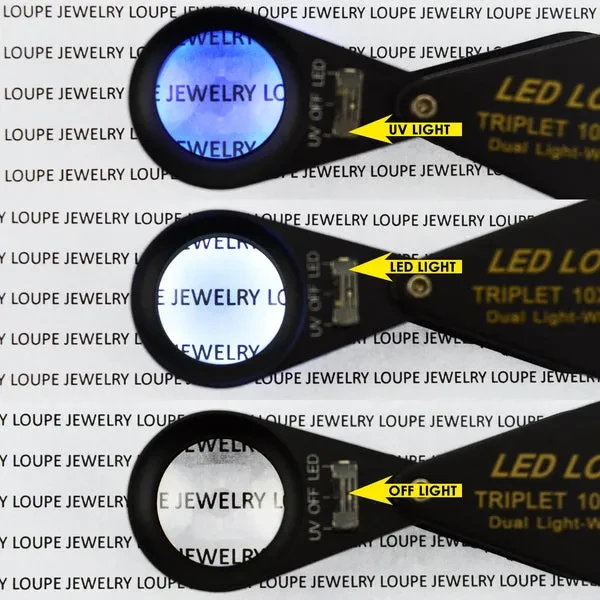 Jeweler's Loupe with LED UV Light (10x Magnification, 21mm) - Image 4