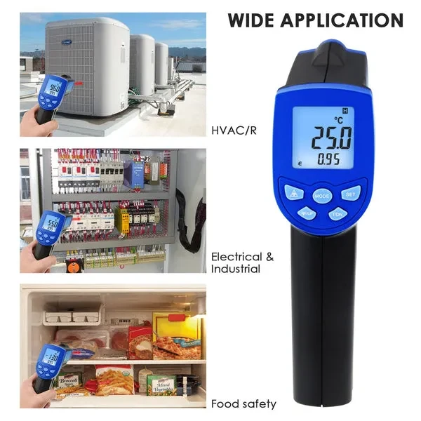 Non-Contact Infrared 12:1 Thermometer Laser -30~550°C/-22~1022°F - Image 3