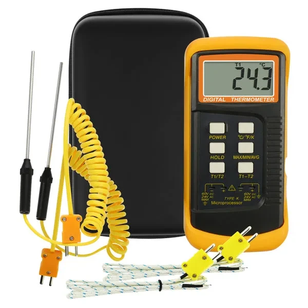 Digital Thermocouple Temperature K-Type Thermometer with 4 Probes - Image 3