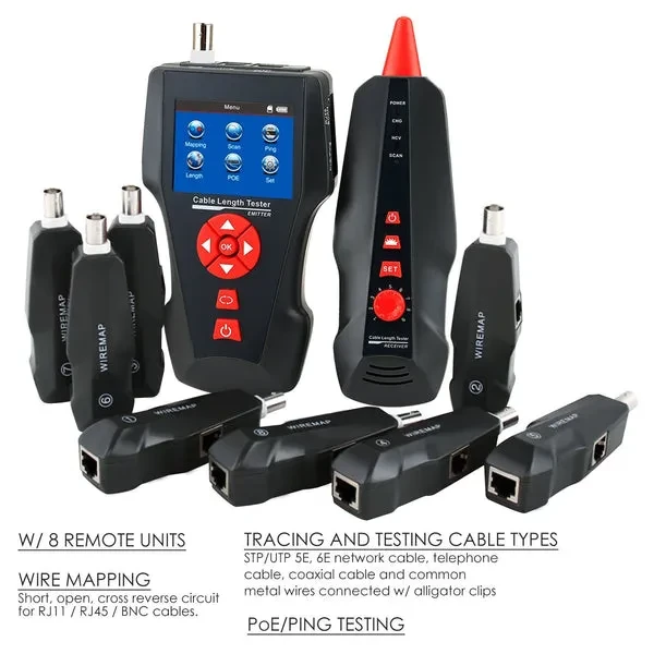 Digital Cable Tester and Wire Tracker for RJ45, RJ11, BNC - Image 4