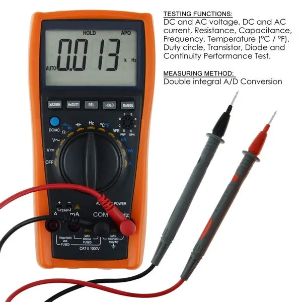 Multimeter with Auto & Manual Ranging and K-Type Thermocouple - Image 4
