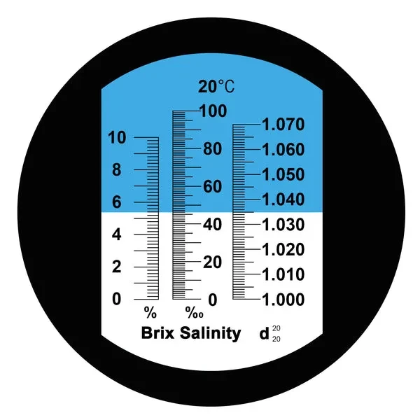 Salinity & Brix Refractometer with Triple Scale and ATC for Density Measurement - Image 4