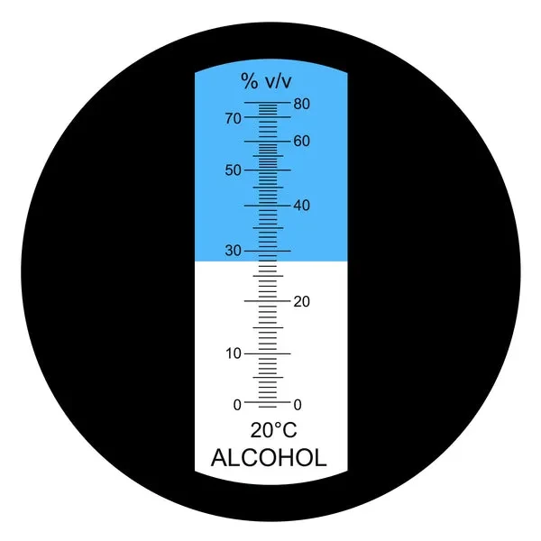 Alcohol Refractometer Dual Scale with ATC, 0~80% Range - Image 4