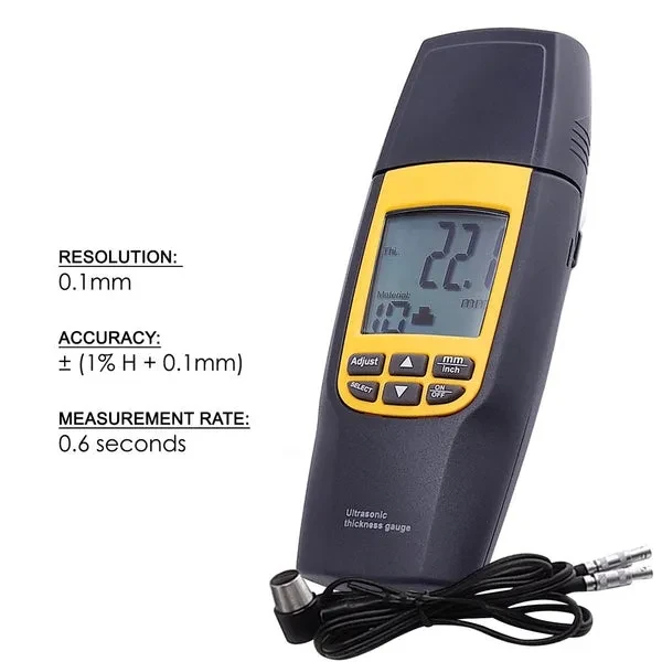 Ultrasonic Thickness Meter Tester Measuring 1.2~220mm Velocity - Image 4