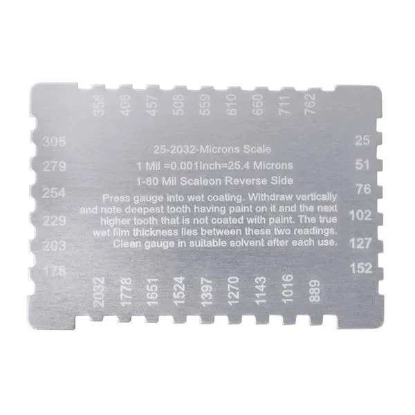 Wet Film Comb with 25-2032µm Microns and 1-80Mil Dual Scale - Image 3