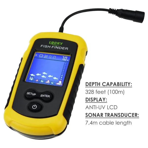 Portable Fish Finder Sonar with Anti-UV LCD Display - Image 4