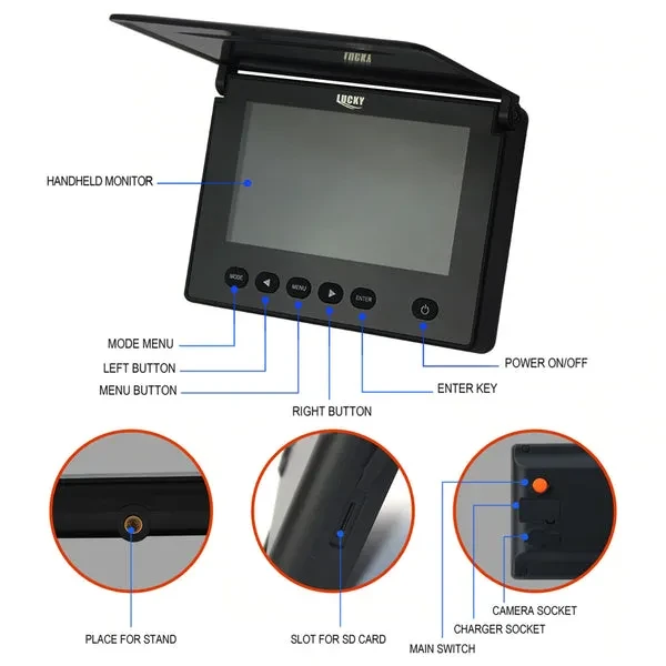 Underwater Camera Fish Locator Finder (4.3" Sun-Visor Design) - Image 4