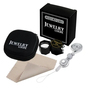 Jewelry Gem Loupe with UV & LED Light (30x Magnification, 21mm)