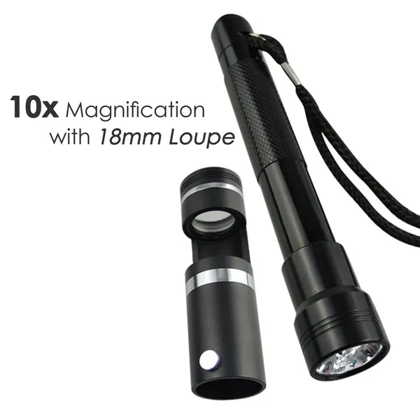 10x 18mm Handheld Darkfield Loupe with Flashlight - Image 3