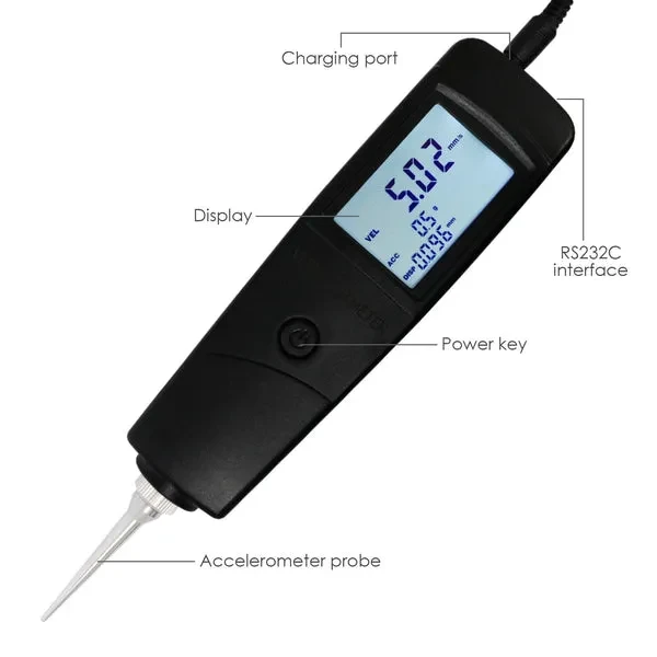 Vibration Meter with Piezoelectric Acceleration and Displacement Measurement - Image 4